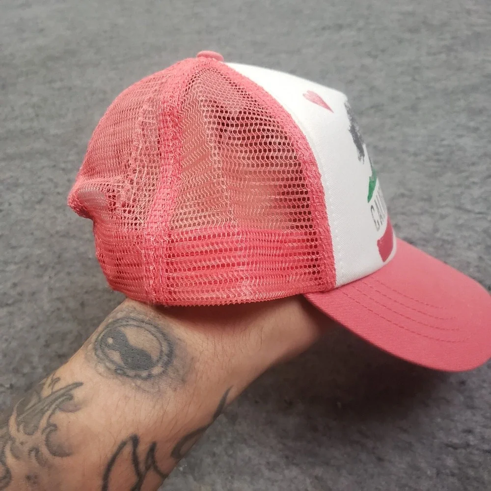 Billabong‎ Hat Cap OS Snap Back Trucker Pink White Mesh Surfer Surfing Womens